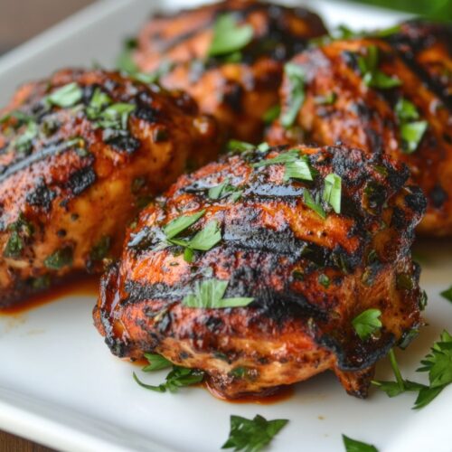 grilled chicken thighs with Hen Party Chicken Rub