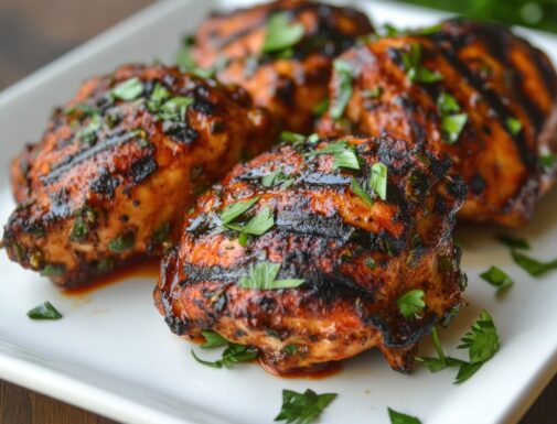 grilled chicken thighs with Hen Party Chicken Rub