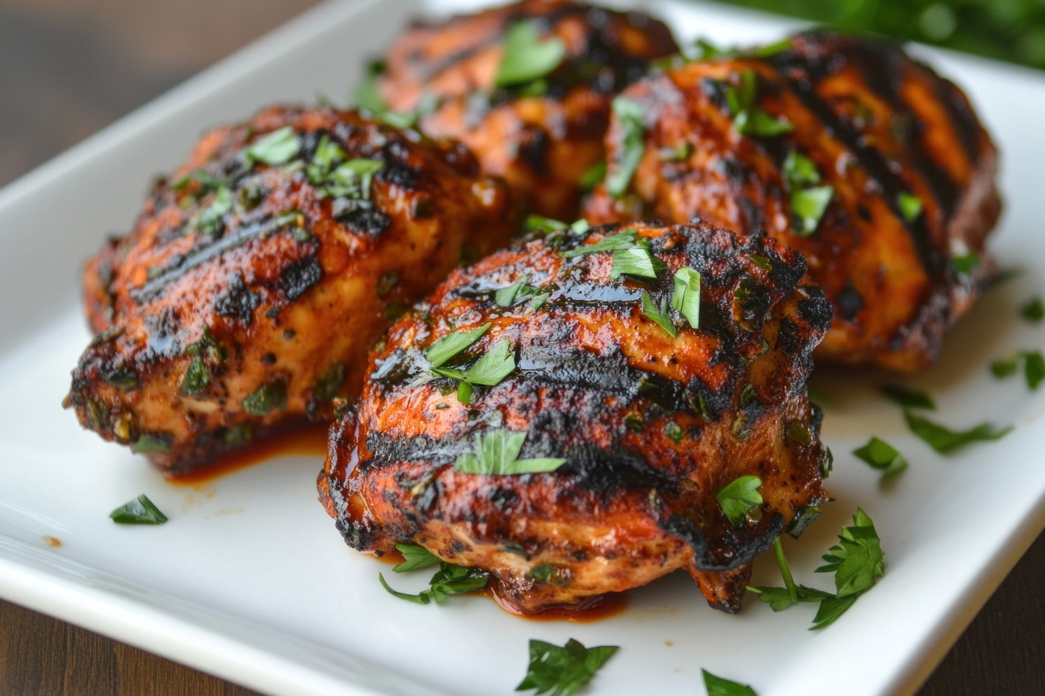 grilled chicken thighs with Hen Party Chicken Rub